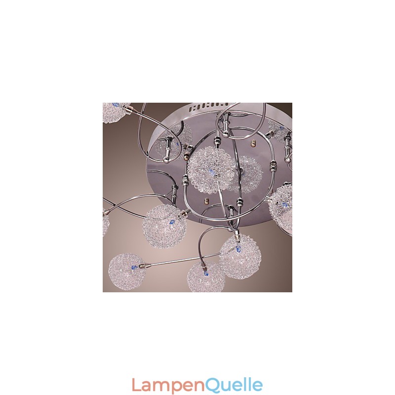 G4 Deckenleuchte aus Eisen mit Aluminiumschirmen