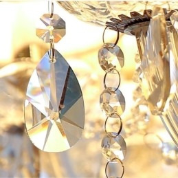 Moderner Kristall-Kronleuchter, europäische transparente Pendelleuchte