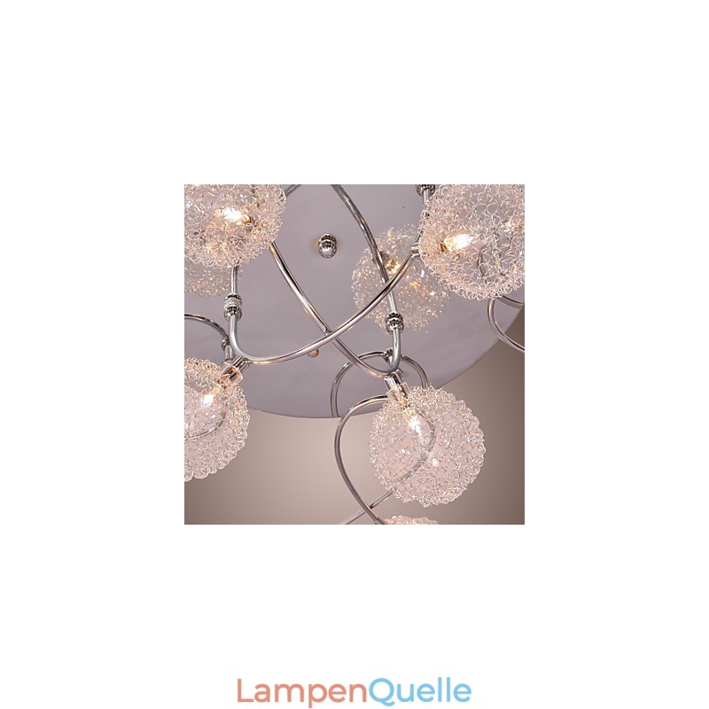 G4 Deckenleuchte aus Eisen mit Aluminiumschirmen