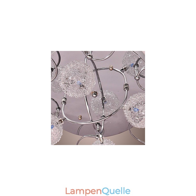 G4 Deckenleuchte aus Eisen mit Aluminiumschirmen