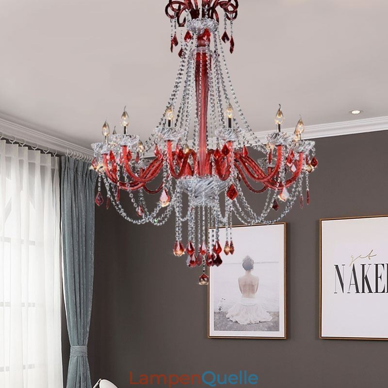 Europäischer Kristall-Kronleuchter, elegante Pendelleuchte