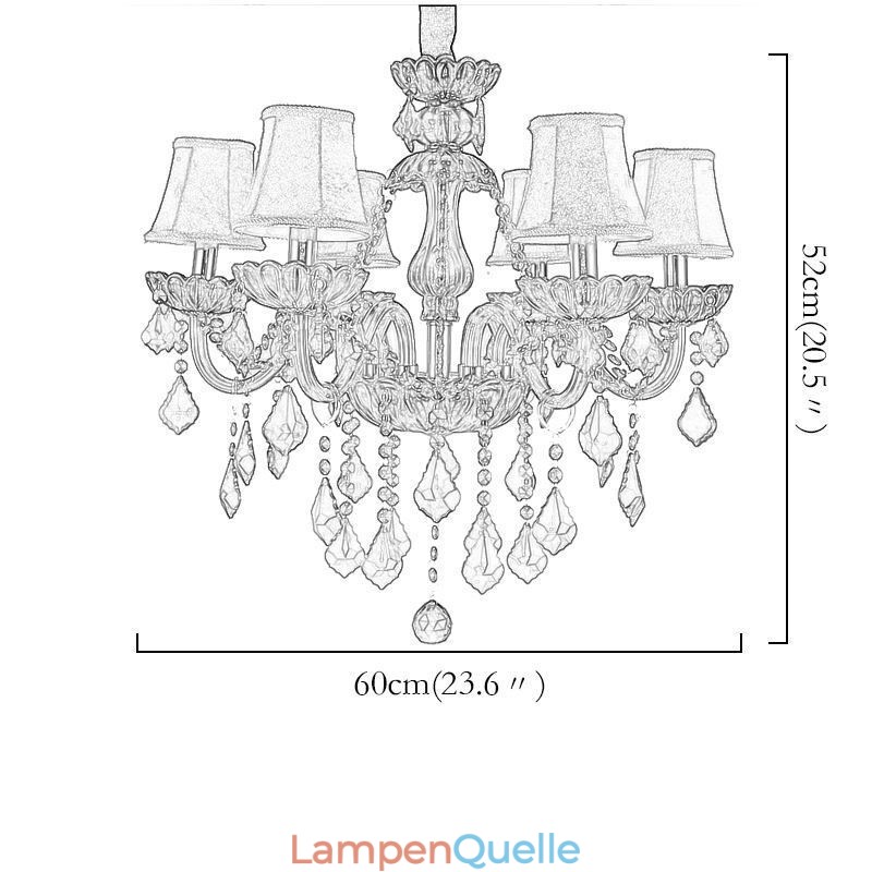 Europäischer eleganter Kristall-Kronleuchter, rote Pendelleuchte