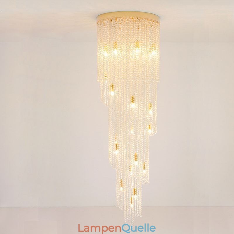 Moderne Kristall Kronleuchter Luxus Treppe Kristall Deckenleuchte Mit 19 Lichter