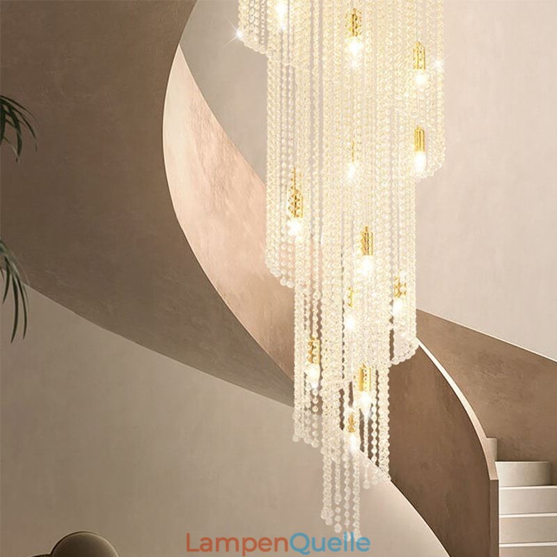 Moderne Kristall Kronleuchter Luxus Treppe Kristall Deckenleuchte Mit 19 Lichter