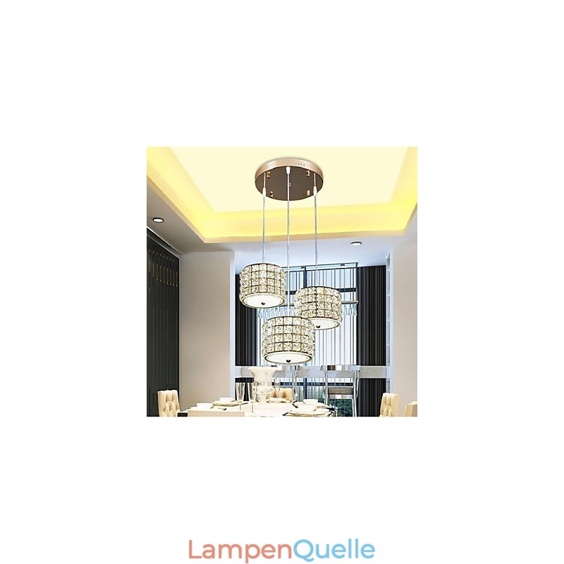 Single 3 Light Crystal Pendant Light Droplight