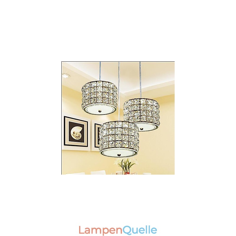 Single 3 Light Crystal Pendant Light Droplight