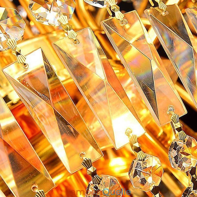 Europäische Luxus Kristall Kronleuchter Duplex Treppe Pendelleuchte