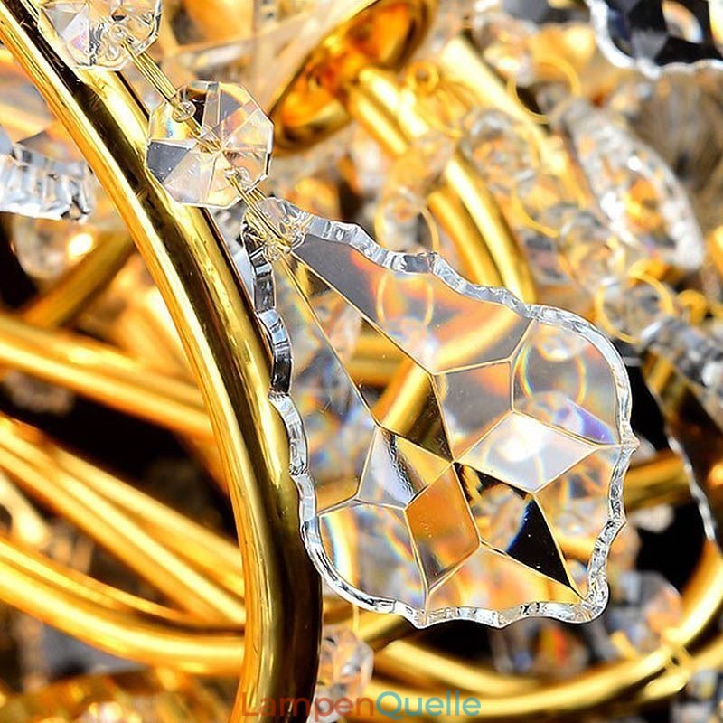 Europäische Luxus Kristall Kronleuchter Duplex Treppe Pendelleuchte