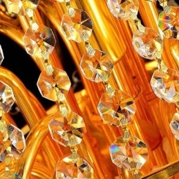 Europäische Luxus Kristall Kronleuchter Duplex Treppe Pendelleuchte