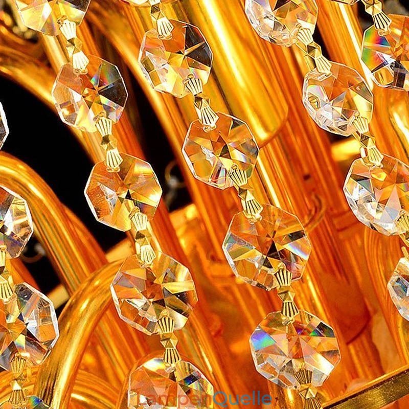 Europäische Luxus Kristall Kronleuchter Duplex Treppe Pendelleuchte