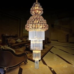 Retro Kristall Empire Kronleuchter Luxus Lange Anhänger