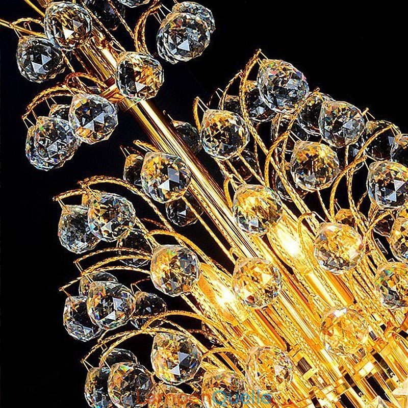 Eleganter Kristall-Empire-Kronleuchter, europäischer Luxus, lange Pendelleuchte