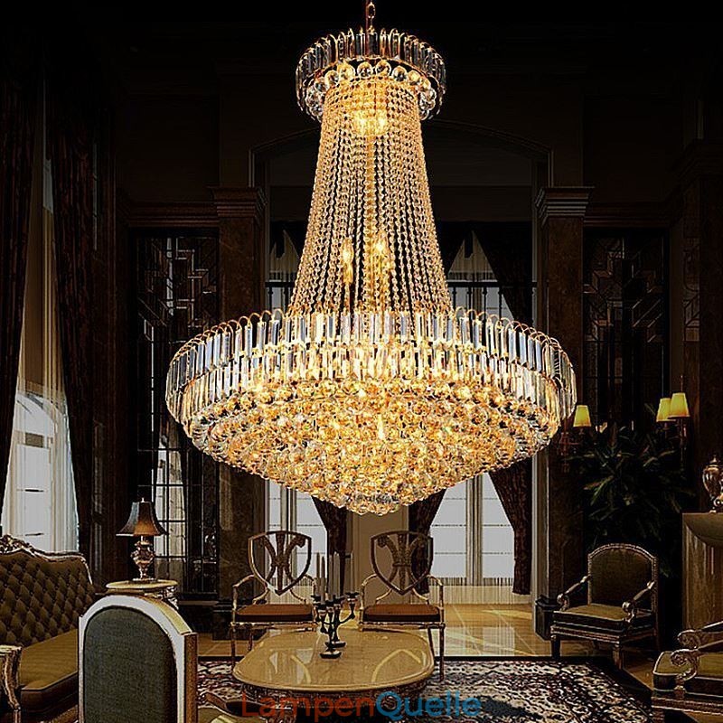 Elegante Kristall Kronleuchter Europäischen Pendelleuchte Lange Hängenden Kronleuchter Duplex Treppe