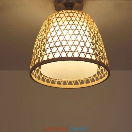 Bambus Semi Flush Mount Kreative Runde Deckenleuchte Vestibül Beleuchtung Bambus Semi Flush Mount Kreative Runde Deckenleuchte Vestibül Beleuchtung