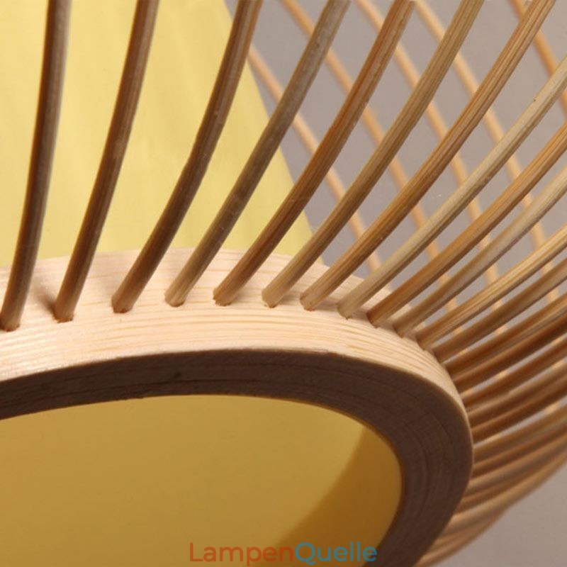 Einzigartige halbbündige kreative runde Bambus-Deckenleuchte für die Verandabeleuchtung