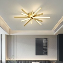 Moderne, minimalistische Deckenleuchte mit Feuerwerksmotiv