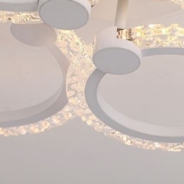 Unterputz-Deckenleuchte, modern, minimalistisch, rund, Acryl, Blumen-Design