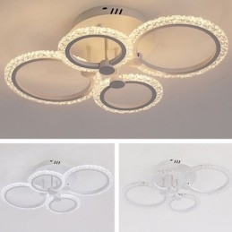 Unterputz-Deckenleuchte, modern, minimalistisch, rund, Acryl, Blumen-Design