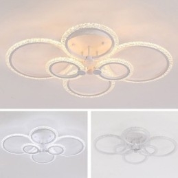 Unterputz-Deckenleuchte, modern, minimalistisch, rund, Acryl, Blumen-Design