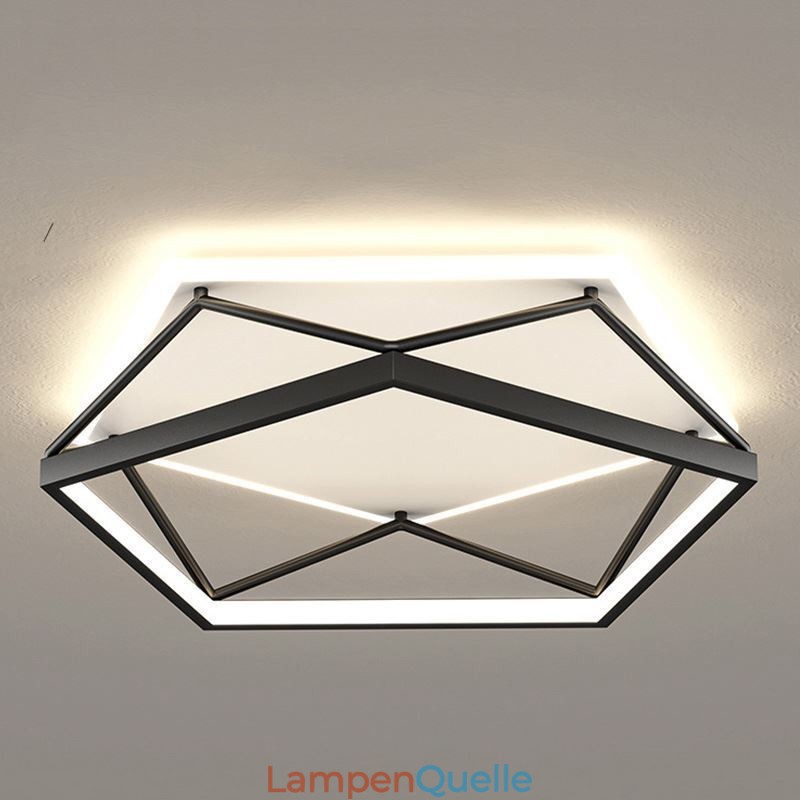 Hohle dreidimensionale Deckenleuchte zur Unterputzmontage, 55 cm