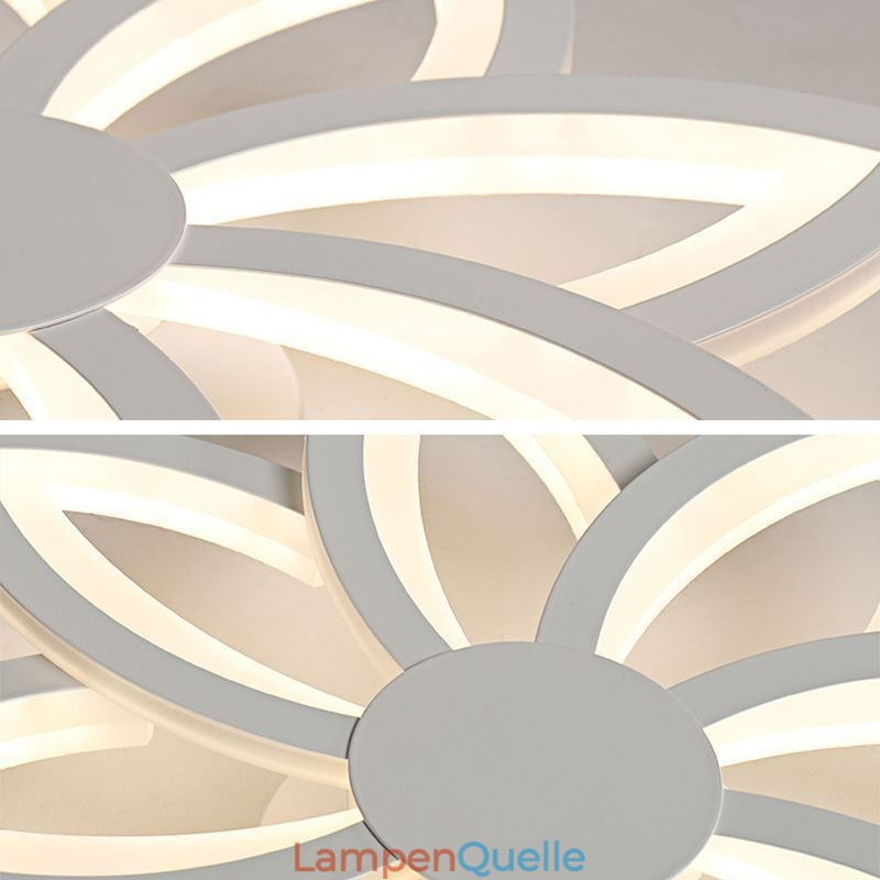 Deckenleuchte mit auffälliger Acrylblume, 55 cm