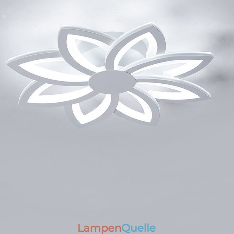 Deckenleuchte mit auffälliger Acrylblume, 55 cm