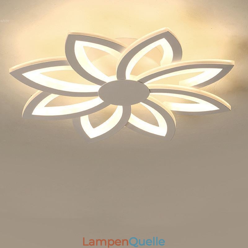 Deckenleuchte mit auffälliger Acrylblume, 55 cm