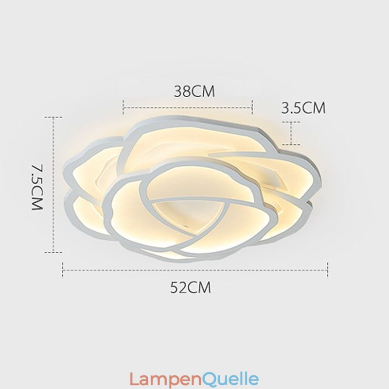 Deckenleuchte, modern, schlicht, rosa, Acryl, 52 cm