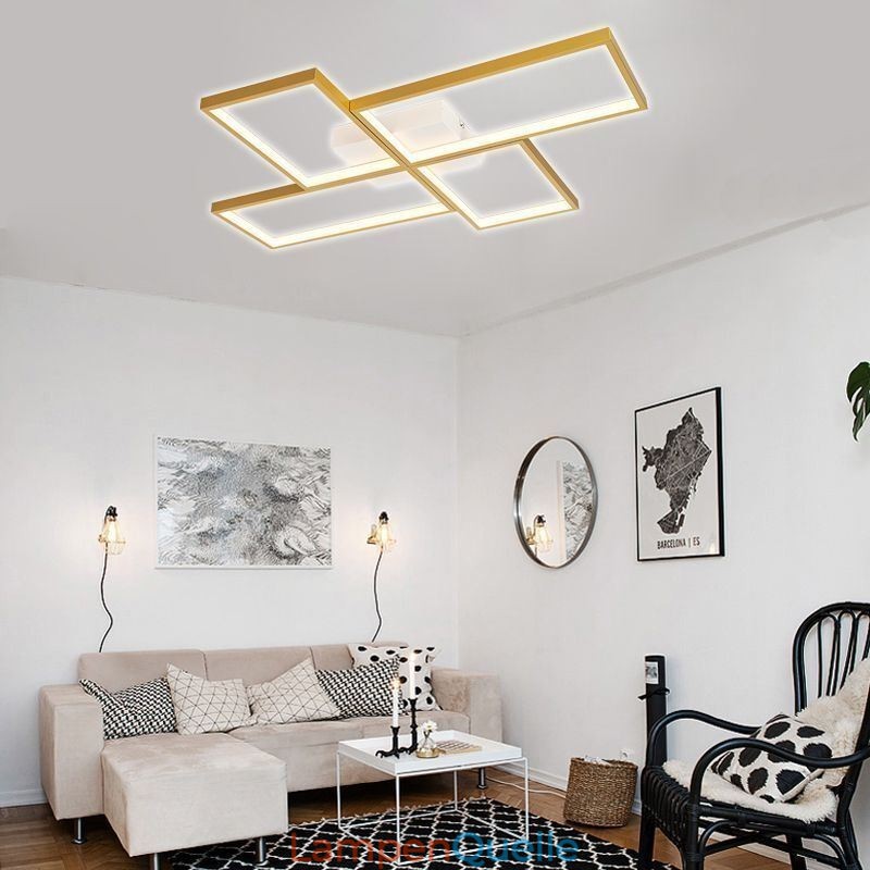 Geometrische quadratische Deckenleuchte mit Mosaik-Motiv