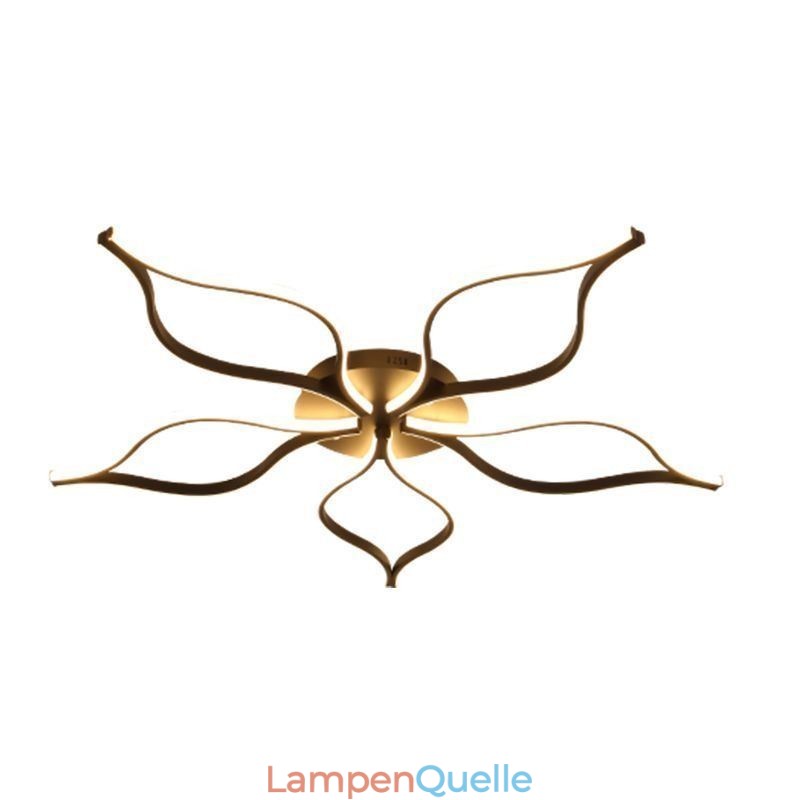 Minimalistische Deckenleuchte mit fünfblättrigem Blumenmotiv