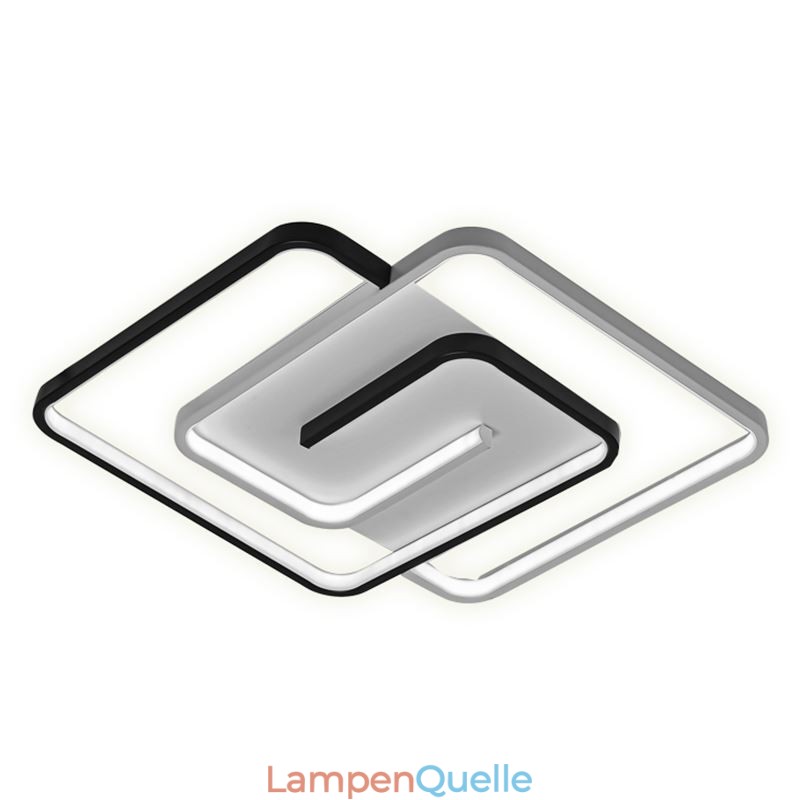 Quadratische Deckenleuchte mit Acryl-Ummantelung