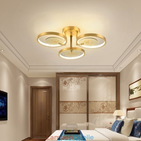 Deckenleuchte mit Acryl-Kupfer-Kunstdruck