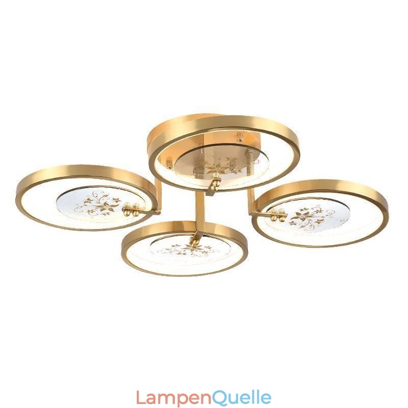 Deckenleuchte mit Acryl-Kupfer-Kunstdruck