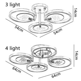 Deckenleuchte mit Acryl-Kupfer-Kunstdruck