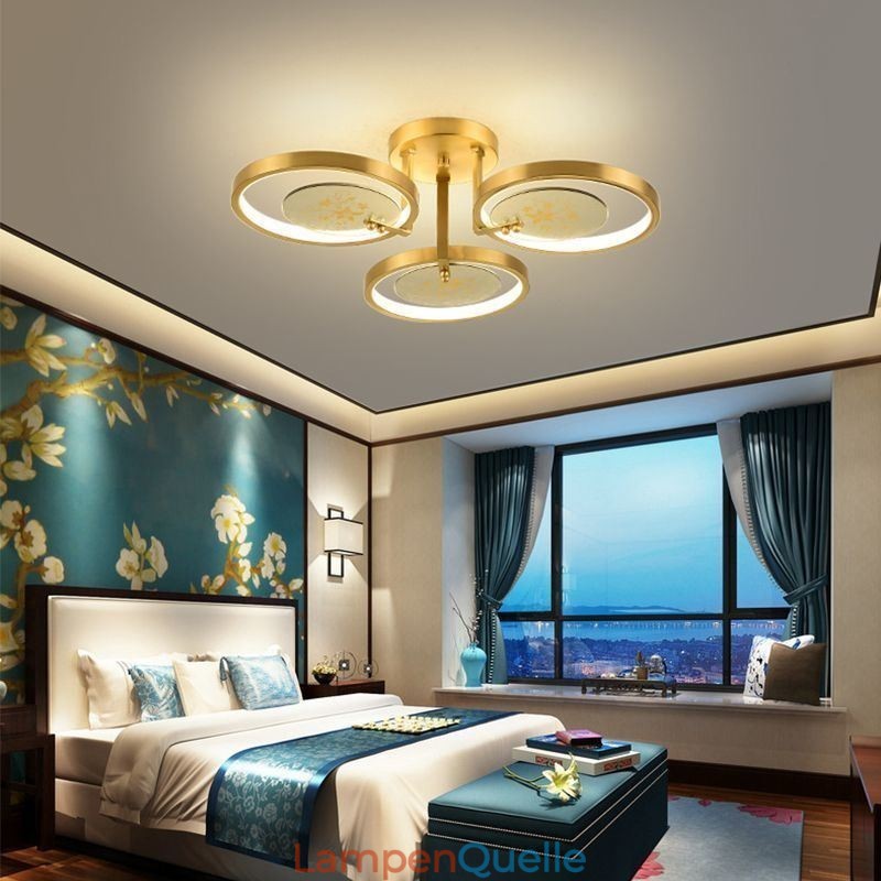 Deckenleuchte mit Acryl-Kupfer-Kunstdruck