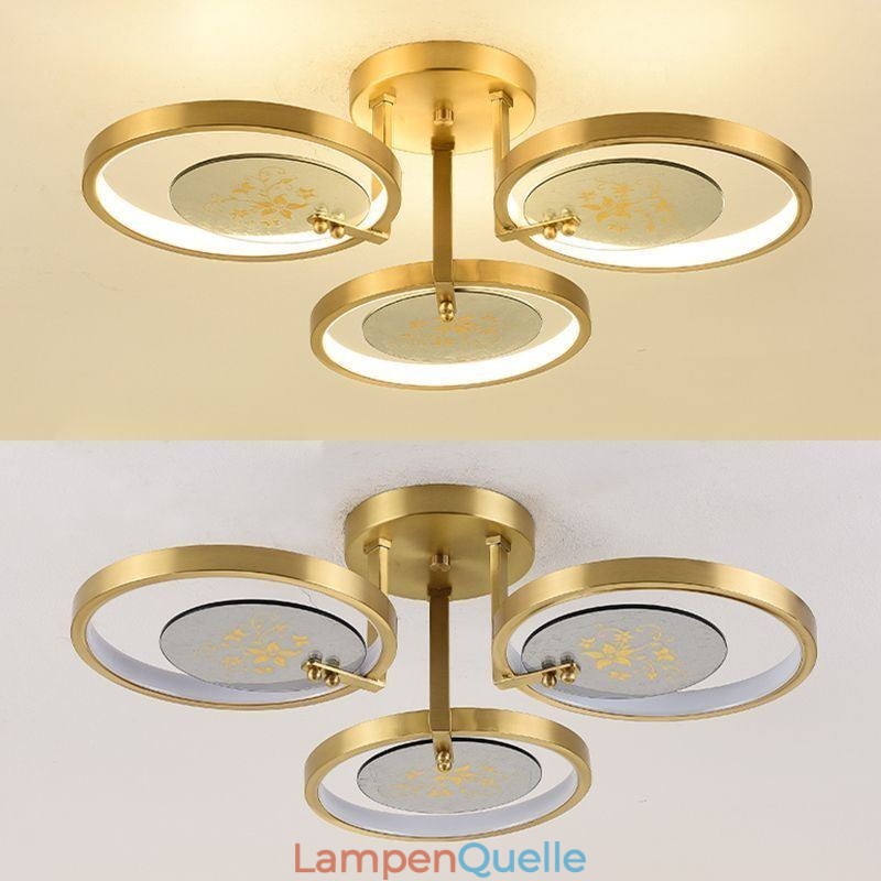 Deckenleuchte mit Acryl-Kupfer-Kunstdruck