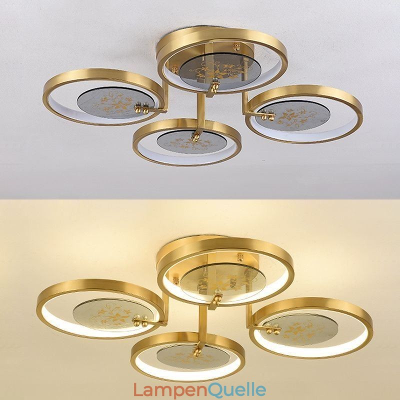 Deckenleuchte mit Acryl-Kupfer-Kunstdruck