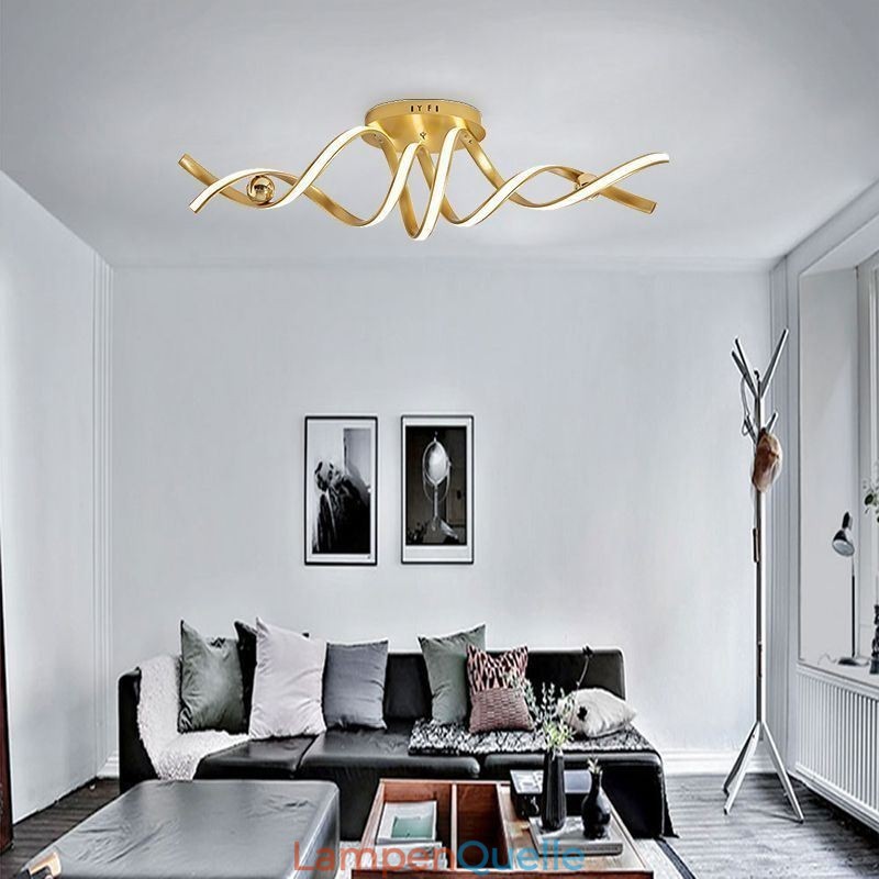 Moderne Deckenleuchte aus Aluminium mit Spiral-Design