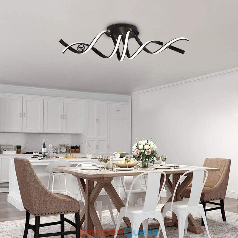 Moderne Deckenleuchte aus Aluminium mit Spiral-Design