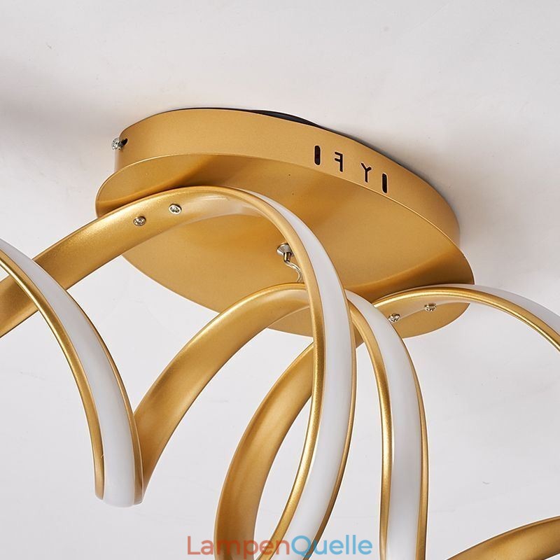 Moderne Deckenleuchte aus Aluminium mit Spiral-Design