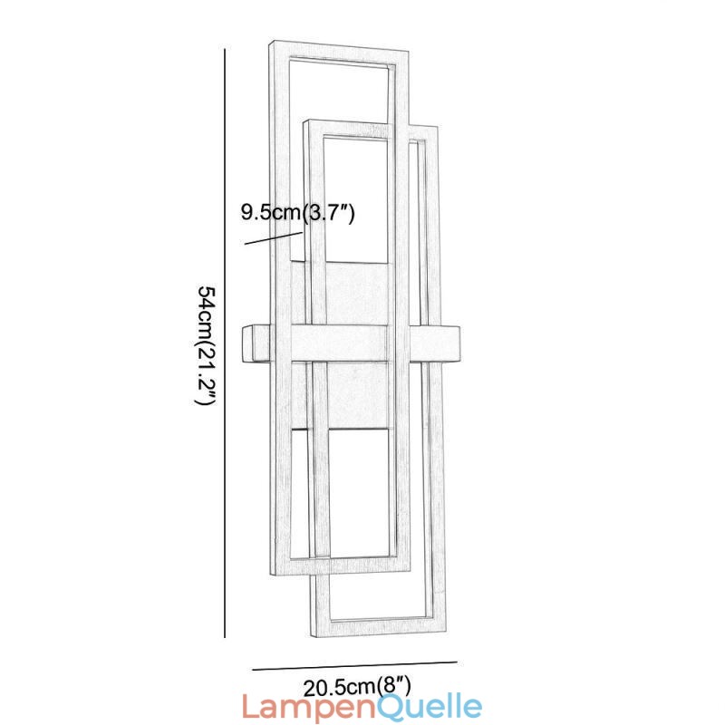 Minimalistische, flächenbündige Deckenleuchte aus Aluminium im geometrischen Stil