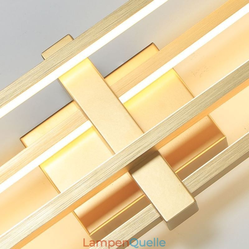 Minimalistische, flächenbündige Deckenleuchte aus Aluminium im geometrischen Stil