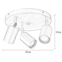 Moderne Deckenleuchte, goldene schwarze Deckenleuchte mit 3 Lichtern, Kupferkunst, Heimbeleuchtung