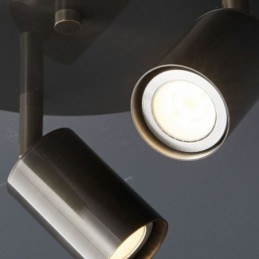 Moderne Deckenleuchte, goldene schwarze Deckenleuchte mit 3 Lichtern, Kupferkunst, Heimbeleuchtung