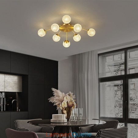 Moderne, flächenbündige, goldene Deckenleuchte, dekorative Leuchte Moderne, flächenbündige, goldene Deckenleuchte, dekorative Leuchte