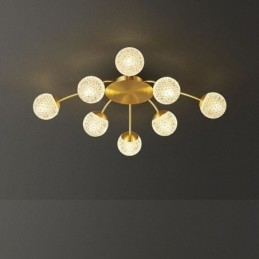 Moderne, flächenbündige, goldene Deckenleuchte, dekorative Leuchte