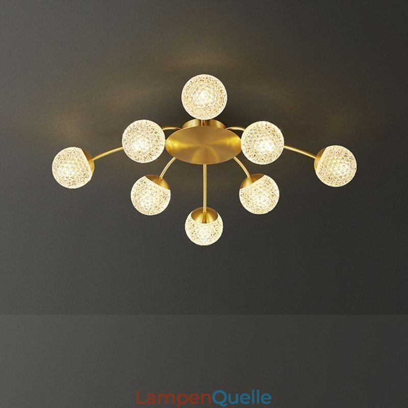 Moderne, flächenbündige, goldene Deckenleuchte, dekorative Leuchte