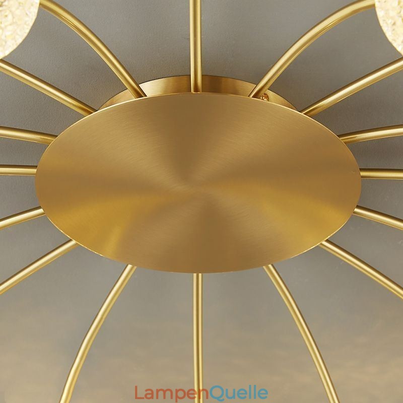 Moderne, flächenbündige, goldene Deckenleuchte, dekorative Leuchte