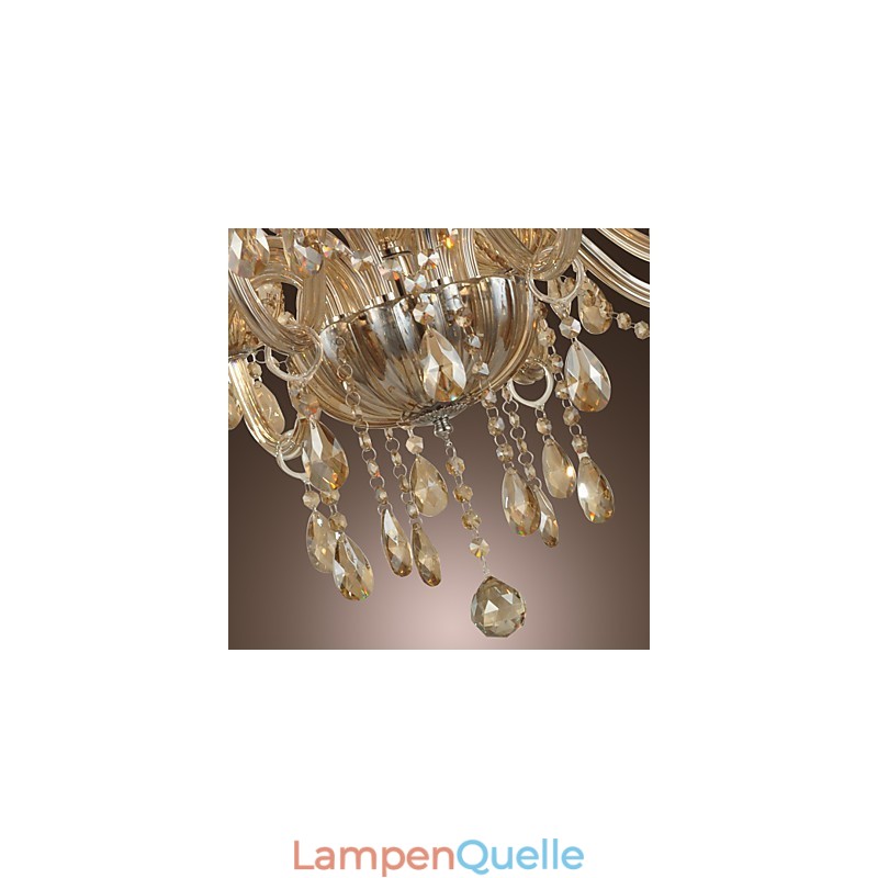 Kronleuchter Kristall Luxus Modern 2 Ebenen Wohnzimmer 12 Lichter