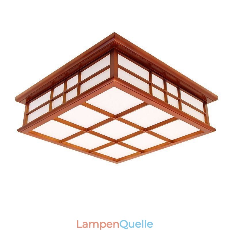 Deckenleuchte im Retro-Stil aus Holz